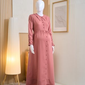 Ruffle Ivory in Dusty Pink