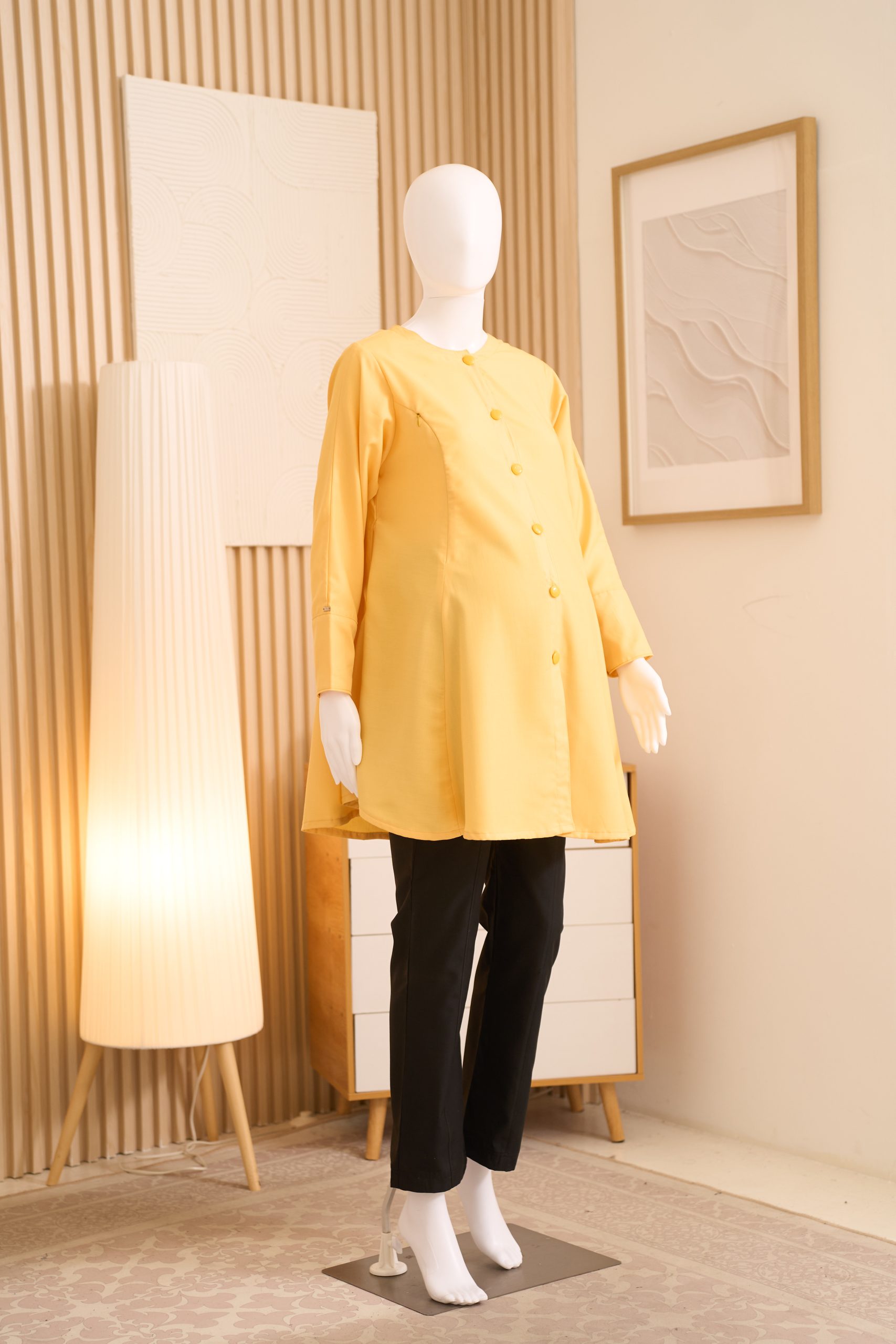 Aurelia Tunic in Butter Yellow