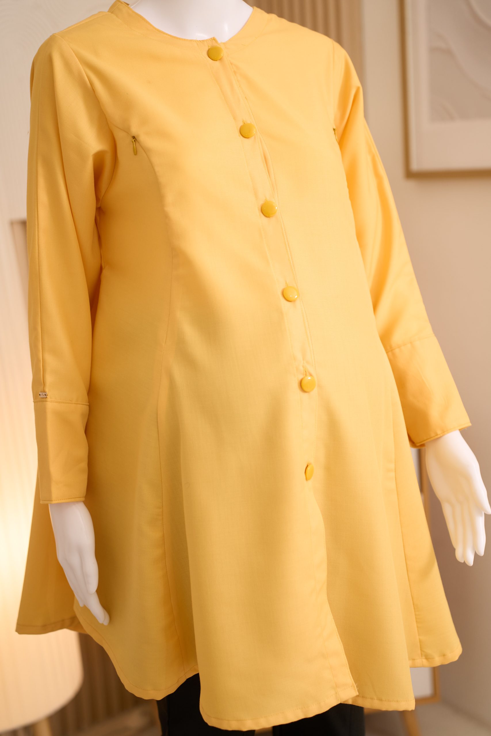 Aurelia Tunic in Butter Yellow - Image 2