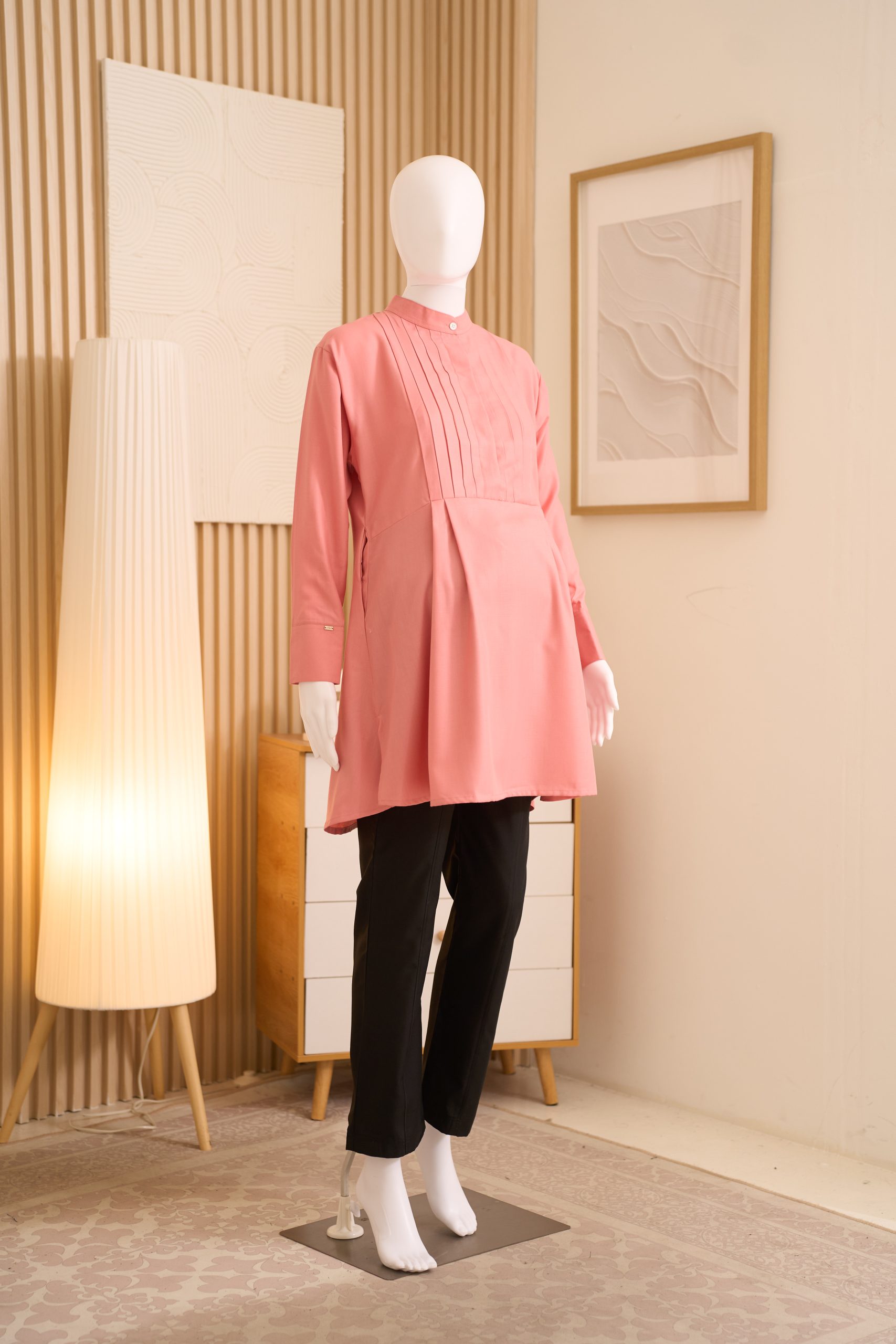 Sofia Pleated Lily in Guava