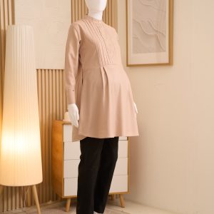 Sofia Pleated Lily in Cocoa