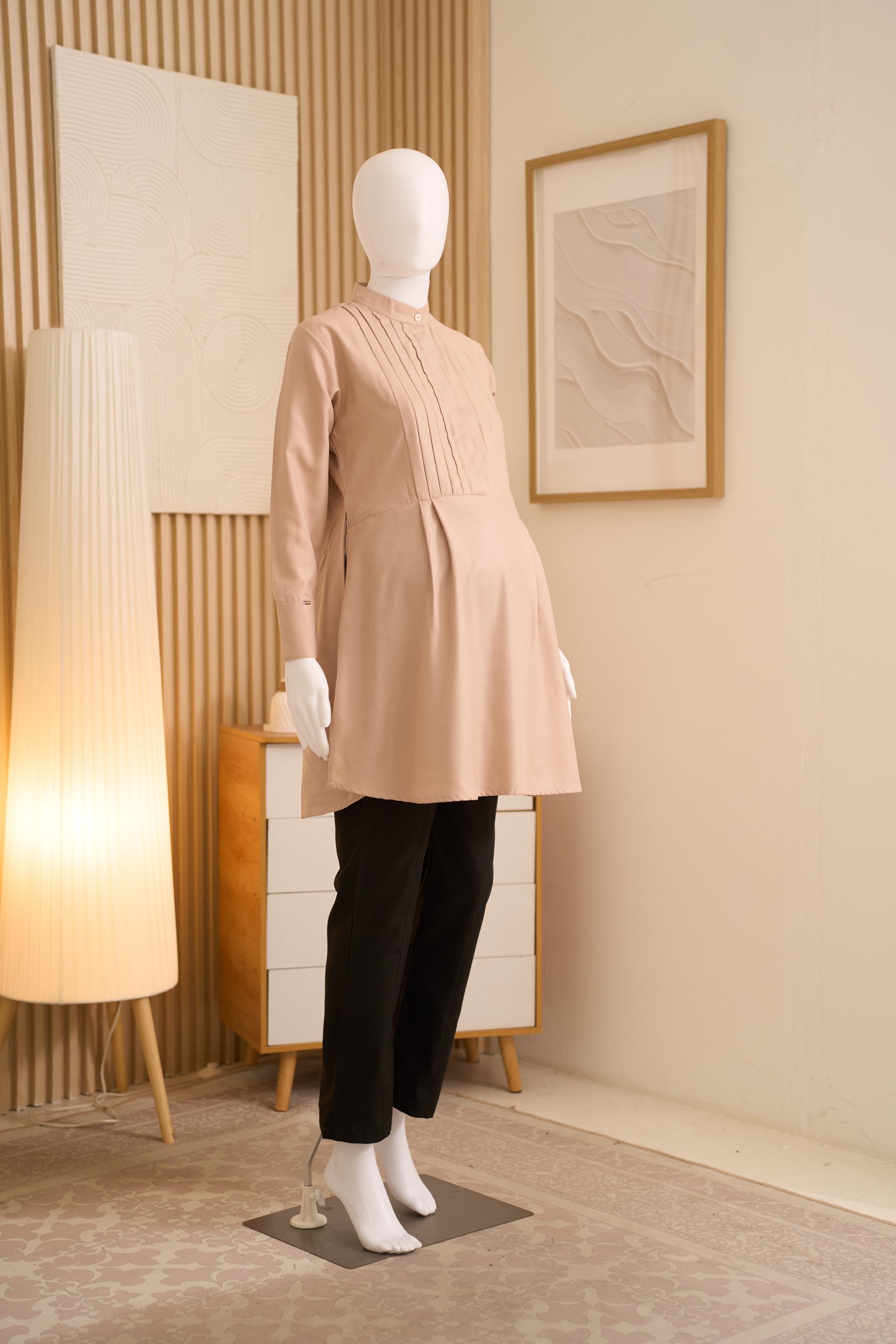 Sofia Pleated Lily in Cocoa